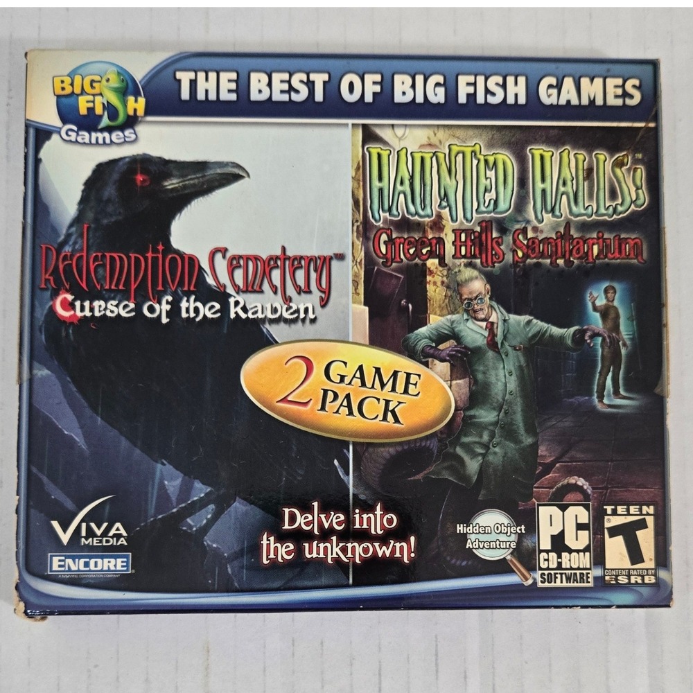 Redemption Cemetery Haunted Halls PC Game 2 Pack Curse of the Raven CD